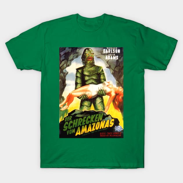 Classic Horror Movie Poster - Creature from the Black Lagoon T-Shirt by Starbase79